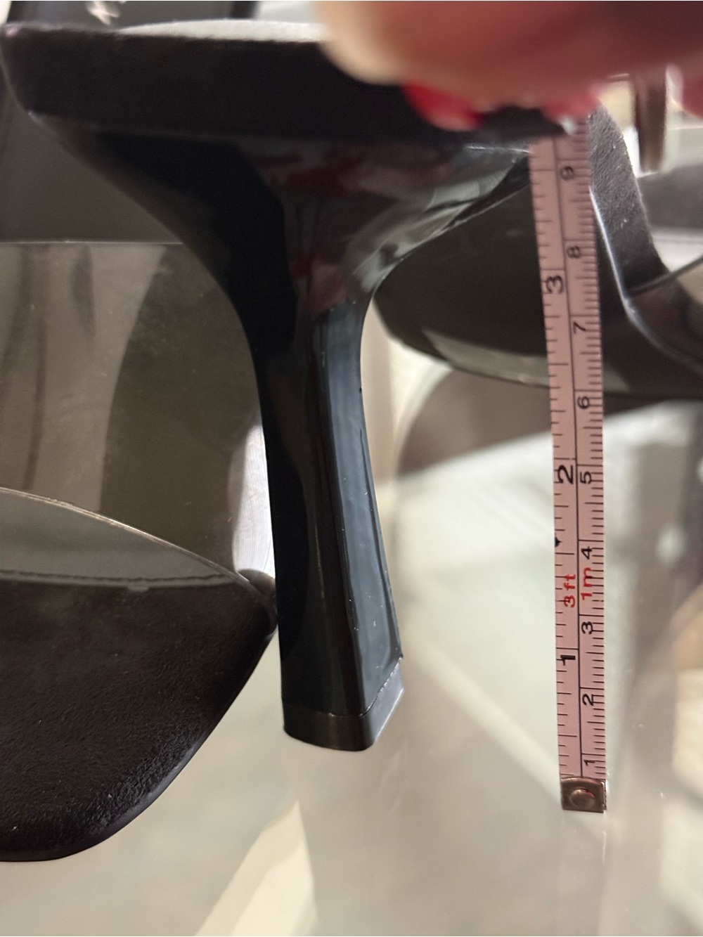 Wild Pair Black Patent Heel Sandals